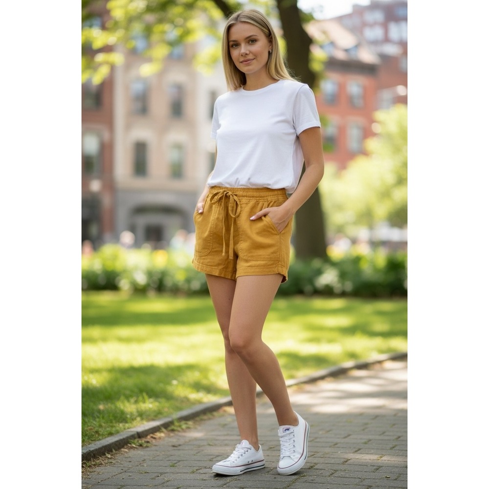 Altar'd State Mustard‎ Women's Cargo Shorts